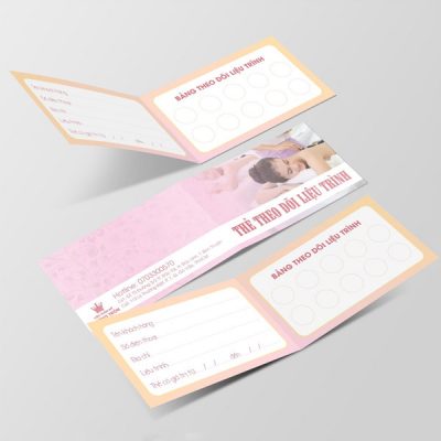 In thẻ liệu trình spa