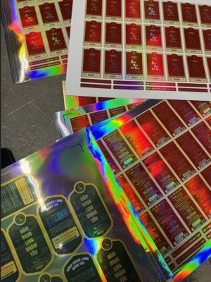 Ảnh thực tế tem hologram metalize