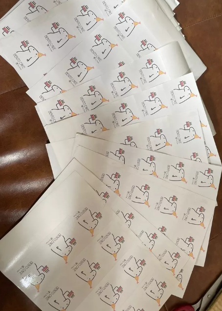 Tờ sticker nét vẽ màu đen