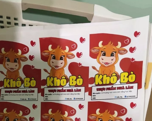 Mẫu tem decal giấy dán trên bao bì sản phẩm