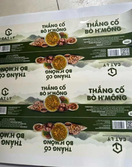 Nhãn xanh trắng sản phẩm thực phẩm